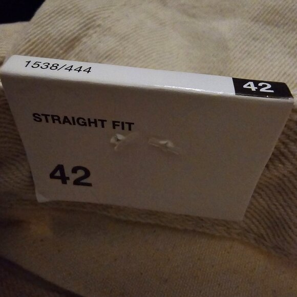 NWT ZARA Straight Fit Tan Denim Pants Size 42 Eur 32 US (see meas) - Picture 5 of 8